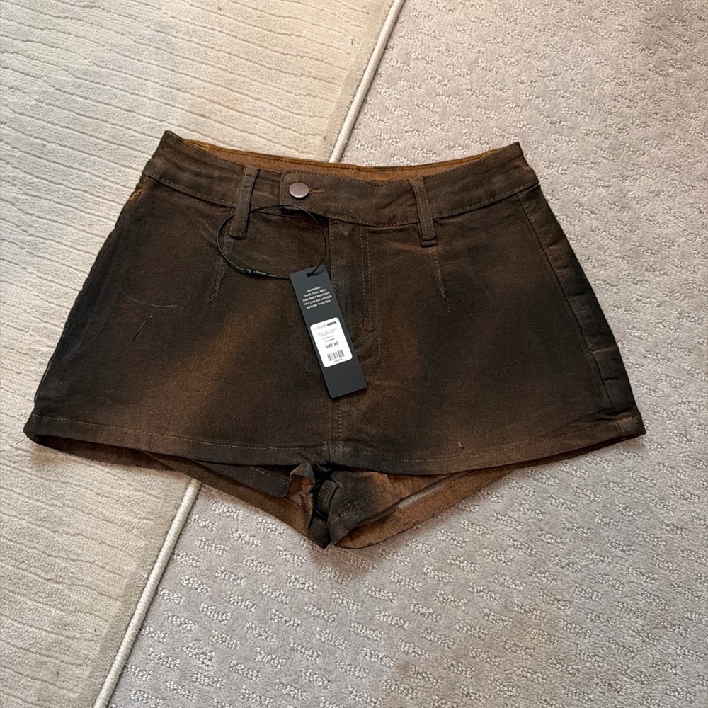 Fashion Nova Dark Brown Shorts